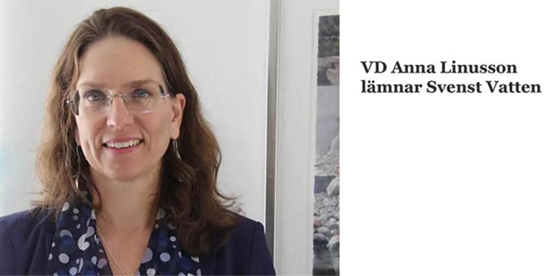 Svenskt Vattens VD Anna Linusson lämnar tjänsten.