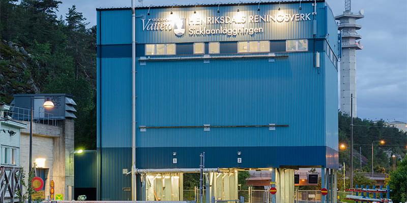 Henriksdals reningsverk. Foto Arild Vågen
