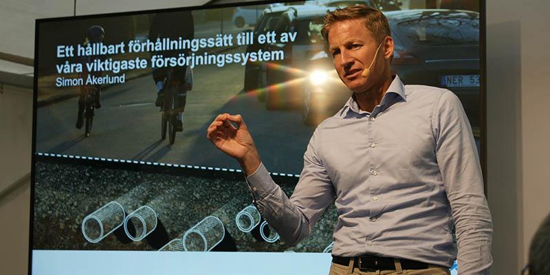 Schaktfria lösningar är smarta lösningar, menade Simon Åkerlund NCC NoDig. Foto Jan Bjerkesjö