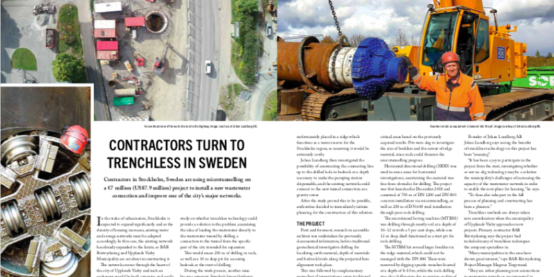 Artikeln i Trenchless International Summer 2020.