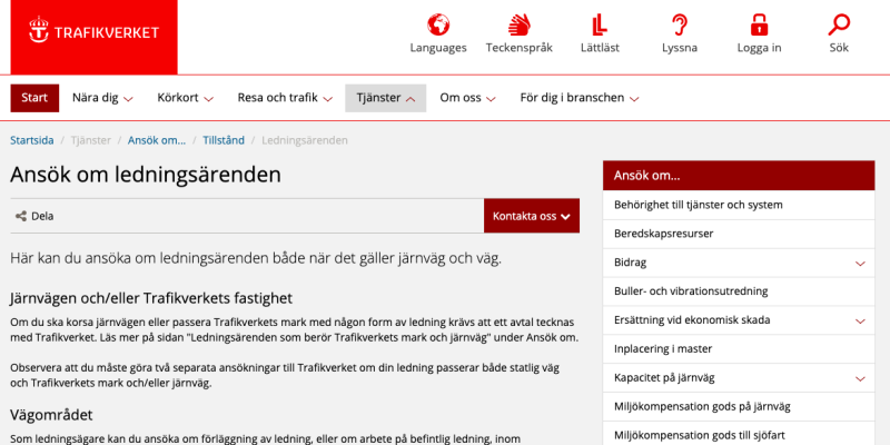 Fyra respektive sex månader behöver Trafikverket för att behandla en ledningskorsningsansökan.