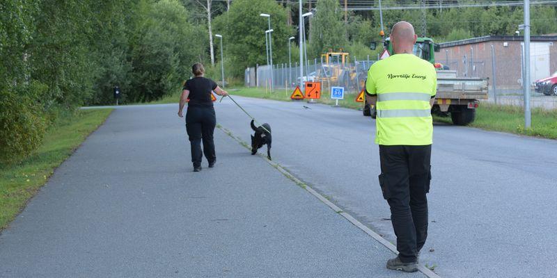 Jeckov söker efter fjärrvärmeläcka vid Norrtälje Energi. Foto: Susanne Kihl