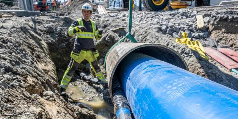 Utblokking er én av flere grøftefrie NoDig-metoder for reparasjon og fornying av ledninger. Bildet er fra et prosjekt NoDig-entreprenøren Eco Drilling AS gjennomførte for Lillestrøm kommune i 2023. (Foto: Jørn Søderholm)