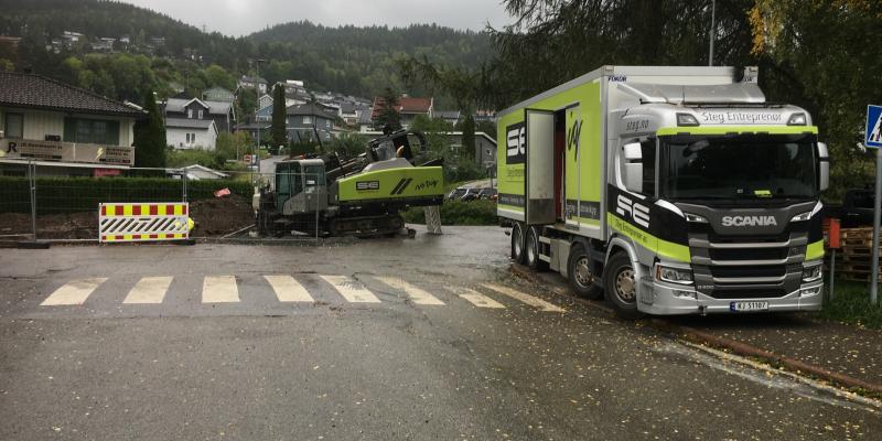 Bilde fra anleggsarbeidet. Foto: Asplan Viak AS.