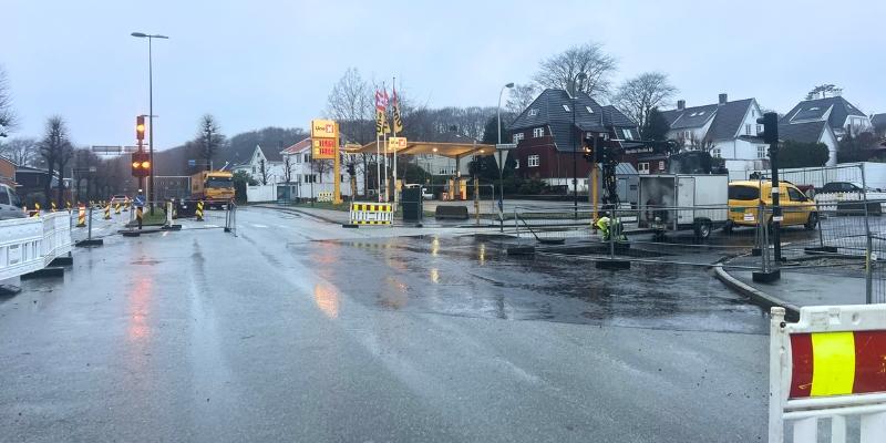Fra arbeidet på Madlaveien i Stavanger like før jul, 2024. VA-rådgiverens oppgave er blant annet å definere metoder som egner seg for det enkelte prosjektet, knyttet til ledningens behov. I dette prosjektet var behovet å få sikret at ledningen ikke kollapset.