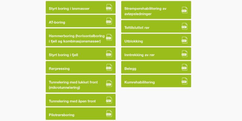 Her er 14 grøftefrie metoder beskrevet med generell informasjon. Intensjonen er at SSTT skal bygge videre på de beskrevne metodene, så følg med!