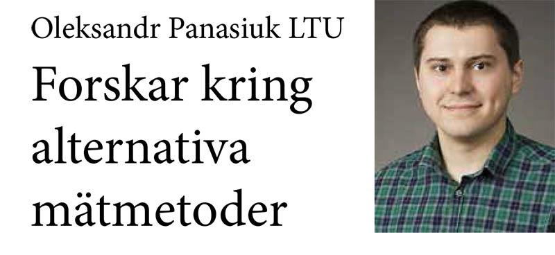 Oleksandr Panasiuk, doktorand vid Luleå tekniska universitet, informerade om DTS-metoden vid STVF:s teknikträff.