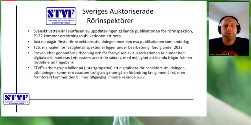 Christer Silver Holmberg informerade om aktuella frågor inom STVF-.