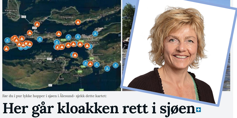 Regionavisen Sunnmørsposten har skrevet mye om kloakkutfordringene i Ålesund. Rådgiver Anette K. Desjardins i Asplan Viak (innfelt) oppfordret kommuner og rådgivere til å samarbeide for å få oversikt over feil og mangler i kommunen.